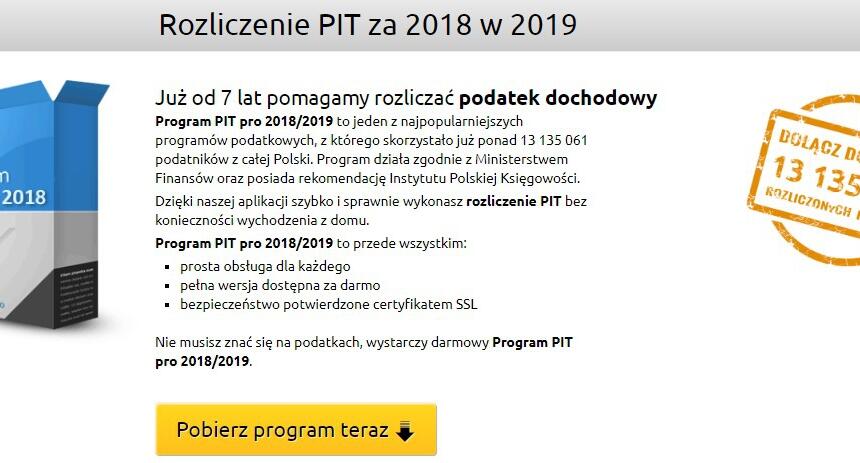 Dobry Program do PIT 2018/2019 - jakie cechy powinien...