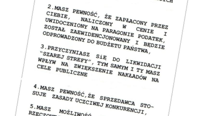 MF będzie namawiać do brania paragonów